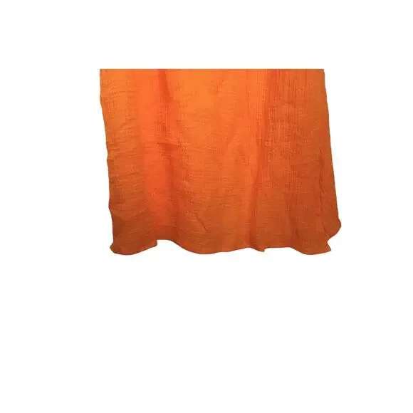 XL Andie Barreta Dress $118 Swim Coverup Dress Orange Cotton Gauze New NWOT - Picture 8 of 13